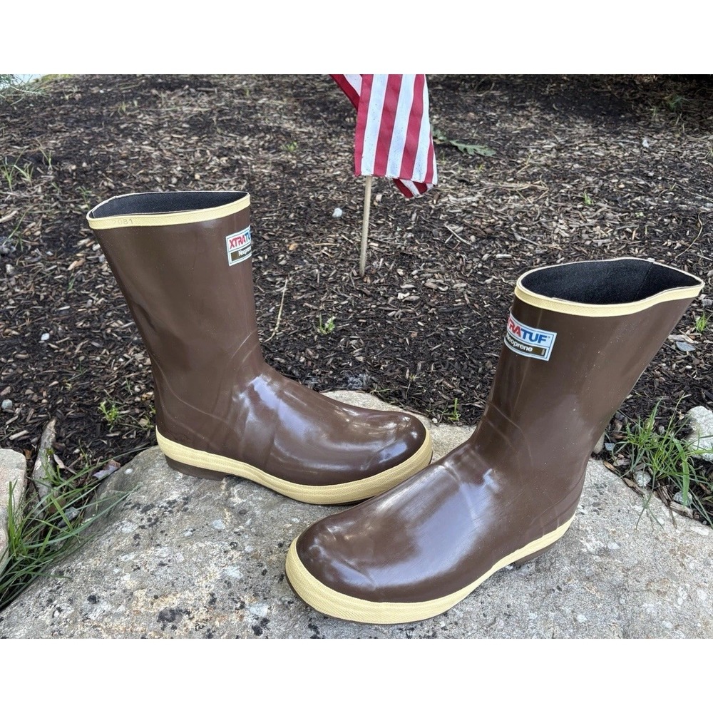 Xtratuf Men's Legacy 12" Neoprene Waterproof Boot Brown Size 14 NWOB